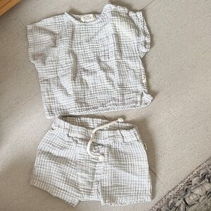 Little Cosmo Gray Stripe Set